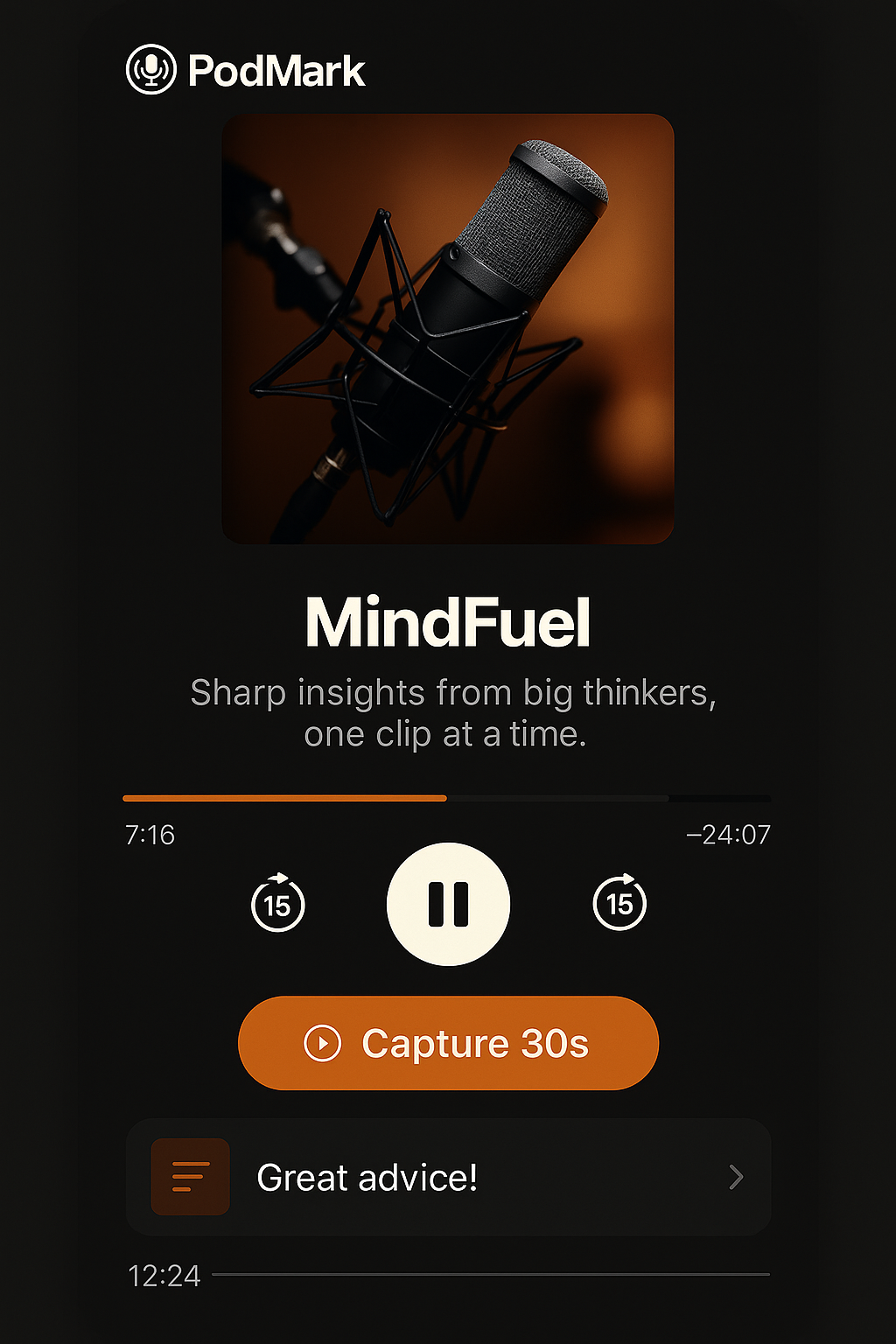 PodMark App Screenshot